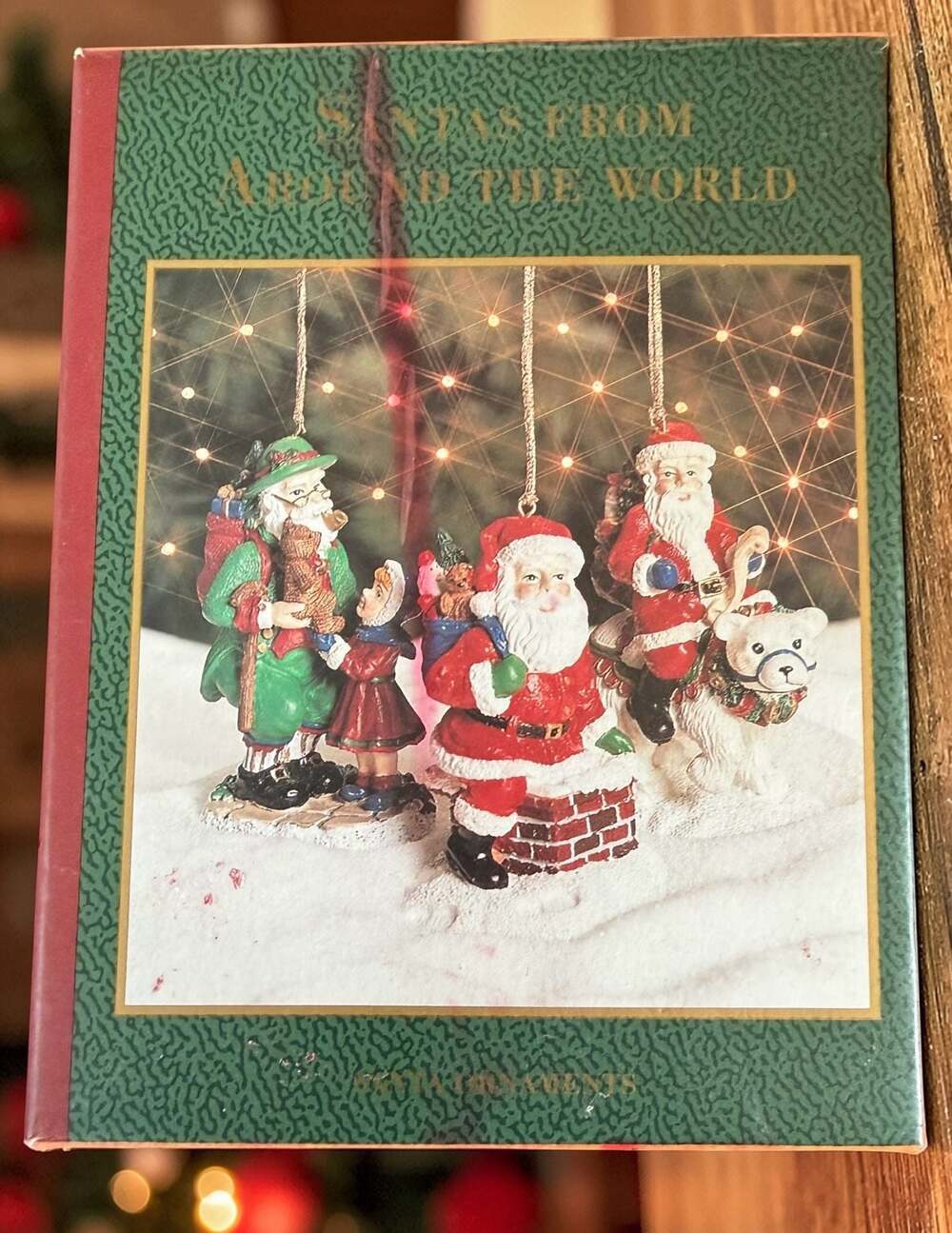 Vintage Christmas Around the World Santas Resin Ornament Set of 3